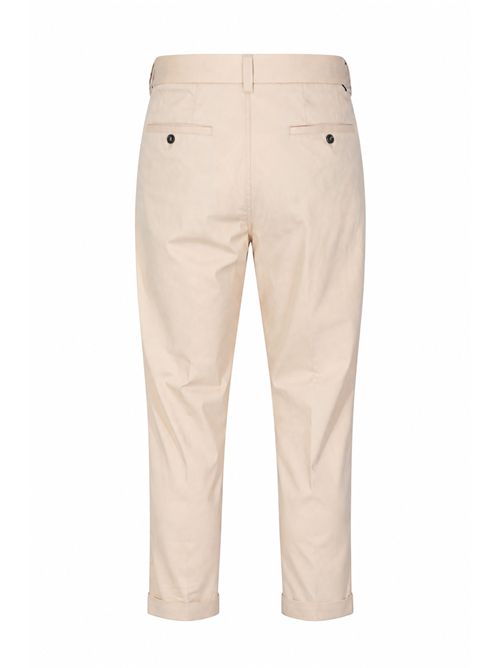 Pantalone in misto cotone con pinces Ghiaccio Paolo Pecora | B125 01991272